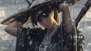雪天女孩