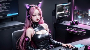 4K炫酷电竞美少女