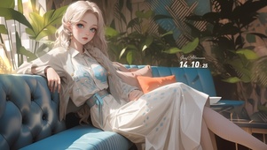 午后阳光休闲少女