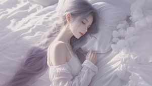 可爱紫发女孩
