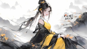 古风水墨女孩