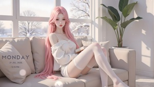 居家白丝女孩