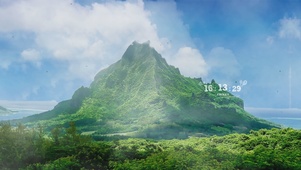 蓝天白云青山