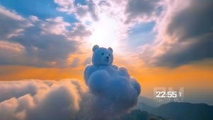 可爱的云朵熊