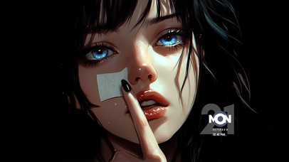 纯欲短发气质美女