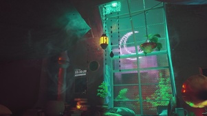 夜晚 温馨 宁静 小屋 客厅