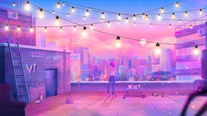 6K超清治愈动漫 【顶楼天台】