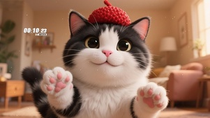 黑白小肥猫