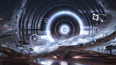 梦幻星空云端科技飞船星蚀