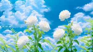 清新夏日玫瑰花语