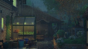 雨夜小院
