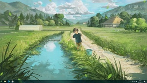 乡村小河主题