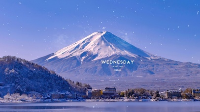 4K唯美富士山雪景（真实时间）