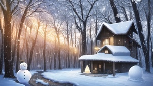 林中雪人小屋