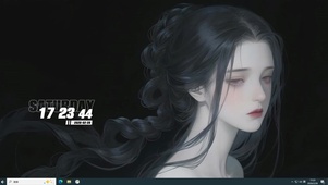 长发女孩桌面主题