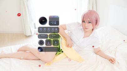 清纯长腿短发美女