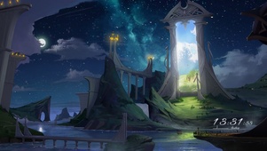 4K唯美星夜奇幻之门