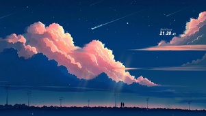 治愈晚霞风景