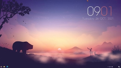 简约主题-森林日出