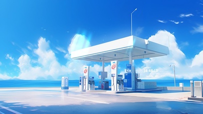 治愈 海边加油站	