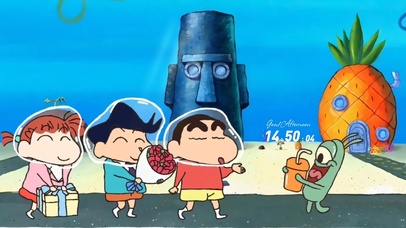 蜡笔小新比奇堡联动