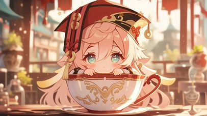 原神壁纸丨烟绯丨茶杯人丨