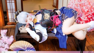 AI绘画 白发美少女