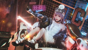 4k赛博朋克风美少女