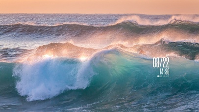 波光粼粼的浪漫海浪