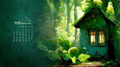 阳光小屋的菜园子（护眼油画）