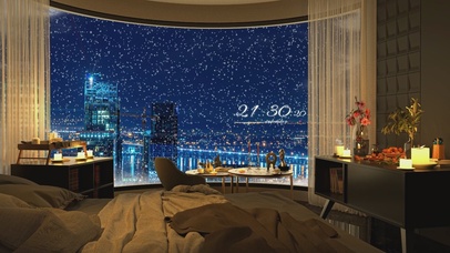 安静舒适的雪天房间