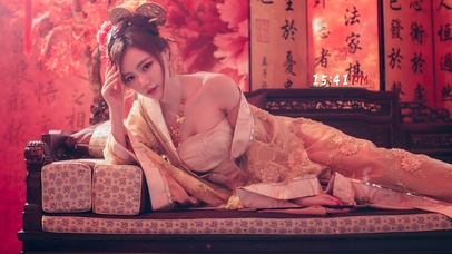 唯美古风旗袍美女