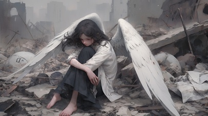 废墟中的折翼天使