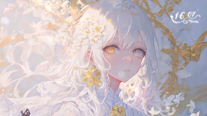 唯美圣洁白发少女