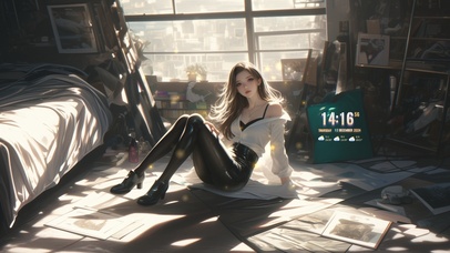 她的眼神清澈如晨曦的第一缕阳光