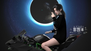 4K机车少女