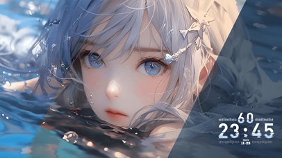 水中少女（随真实时间变化））