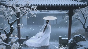 雪落琼枝・伞下仙踪