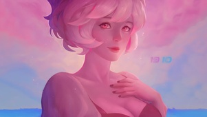 绯红短发美女