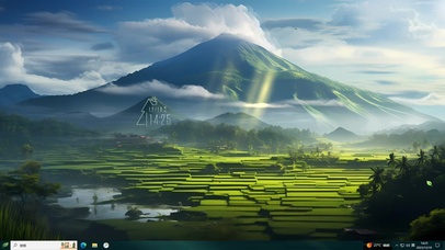 4K云雾阳光稻田