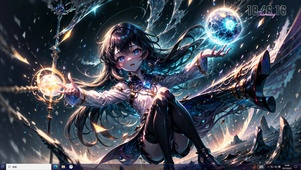 4k可爱梦幻美少女法师