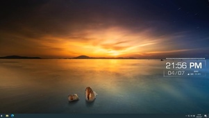 夕阳海滩