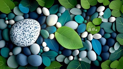 护眼绿野 石头壁纸