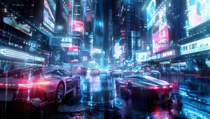 窗外街道雨夜
