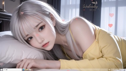 4k银发侧躺纯欲美少女