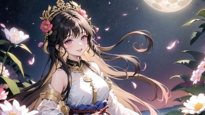 月圆时的小花仙