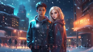 雪中的浪漫