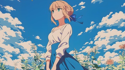 二次元甜美卡通女孩