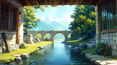 悠闲小桥流水（护眼）
