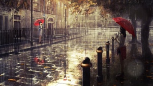 雨中相望